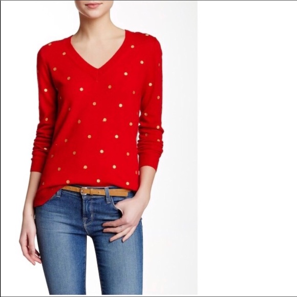J Crew Factory Embroidered Polka Dot 